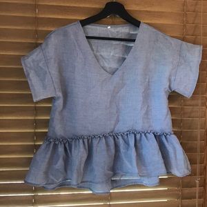 Lightweight ruffled blouse